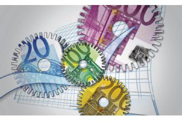 Immagine di banconote ed ingranaggi contabili